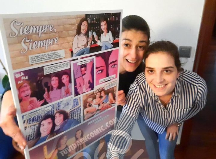 Cómic Personalizado para colgar en la pared – “Una mirada y una caricia” – Regalo de aniversario original y personalizado - www.tuvidaencomic.com - TESTIMONIOS 2-min