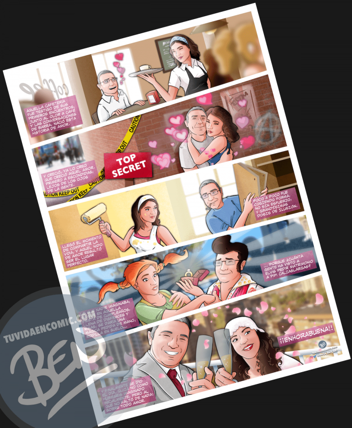 Cómic Personalizado – “Un café que terminó en boda” – Regalo de Boda original y personalizado - www.tuvidaencomic.com - 5