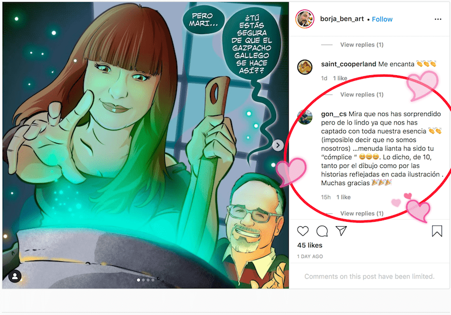 Composición de Ilustraciones - viajes, marcas caras y meigas gallegas - Caricaturas - Regalo de aniversario original - www.tuvidaencomic.com - Borja_Ben_ART - TESTIMONIO