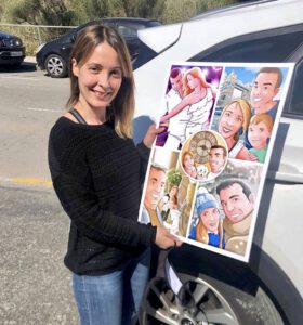 Composición de Ilustraciones - Porque te quiero - www.tuvidaencomic.com - Regalos románticos personalizados - arte personalizado - Regalo de aniverario personalizado - Testimonio