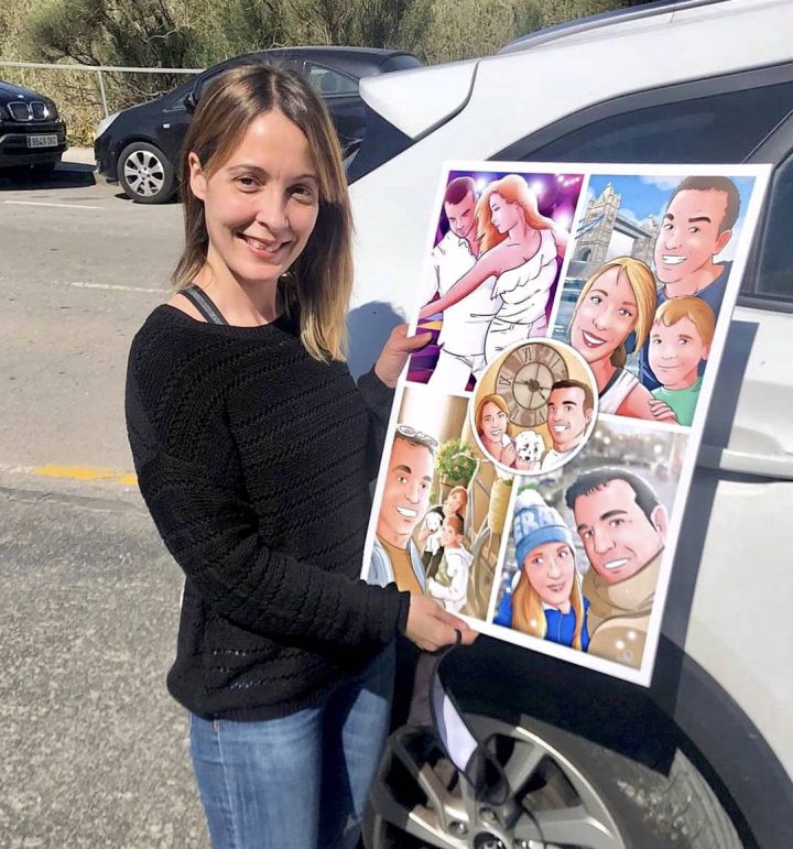 Composición de Ilustraciones - Porque te quiero - www.tuvidaencomic.com - Regalos románticos personalizados - arte personalizado - Regalo de aniverario personalizado - Testimonio