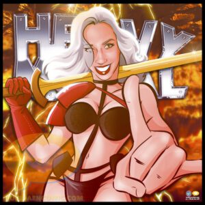 Ilustración personalizada - Heavy Metal - Taarna - Caricatura - Regalos personalizados y originales - www.tuvidaencomic.com - 6-min