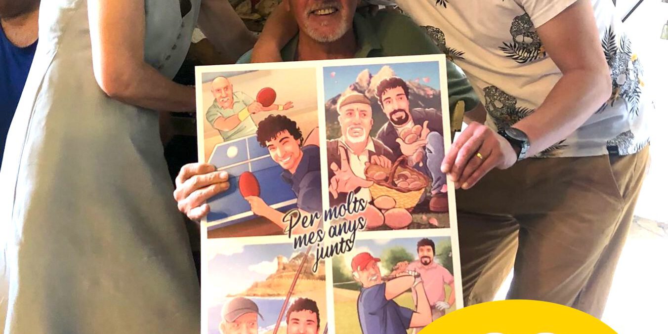 Regalo personalizado para su padre - momentos de padre e hijo en cómic - www.tuvidaencomic.com - Ilustraciones personalizadas - regalo del día del padre original y personalizado - Arte - Testimoni clientes satisfechos