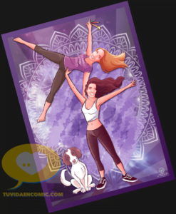 Ilustración personalizada - Retrato personalizado - Regalo sobre el Yoga - Caricatura personalizada - Regalos diferentes - Regalos originales y artísticos - www.tuvidaencomic.com 4-min
