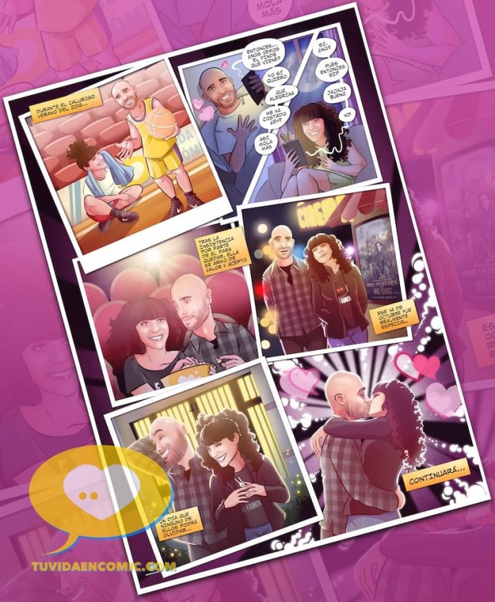 Cómic personalizado como regalo romántico para la pareja - Regalo romántico personalizado - Regalo romántico para mi novio - Regalo de cumpleaños personalizado www.tuvidaencomic.com 6