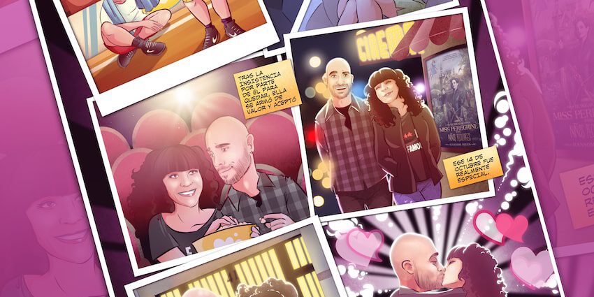 Cómic personalizado como regalo romántico para la pareja - Regalo romántico personalizado - Regalo romántico para mi novio - Regalo de cumpleaños personalizado www.tuvidaencomic.com 6