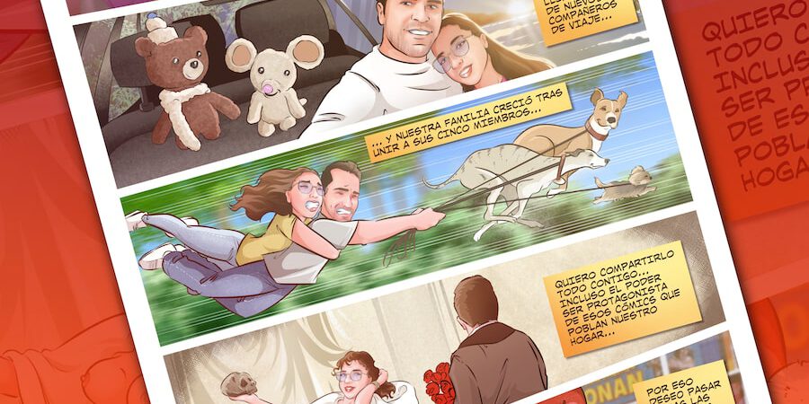 Cómic personalizado para colgar en la pared - Regalo romántico y personalizado para tu pareja - Regalo de cumpleaños personalizado - regalos geek - regalos frikis - www.tuvidaencomic.com 5