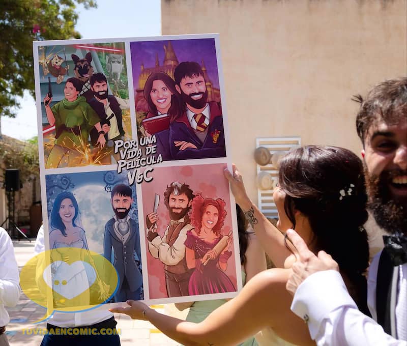 Tu Vida en Cómic - regalo de boda - ilustración personalizada - retrato personalizado - regalo para los novios - regalos personalizados - www.tuvidaencomic.com - bodas originales - Testimonio Clientes Satisfechos 2