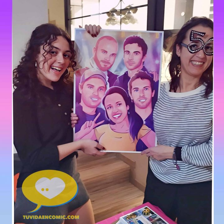 Ilustración personalizada - regalo sorpresa original para mi mujer - arte personalizado - regalo sorpresa artístico - www.tuvidaencomic.com - Clientes satisfechos