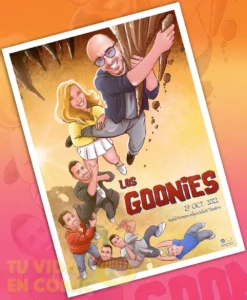 Regalo de Boda personalizado - Ilustración personalizada como los Goonies - Ilustración de amigos - regalo para mi novio - regalo original - tuvidaencomic.com 2