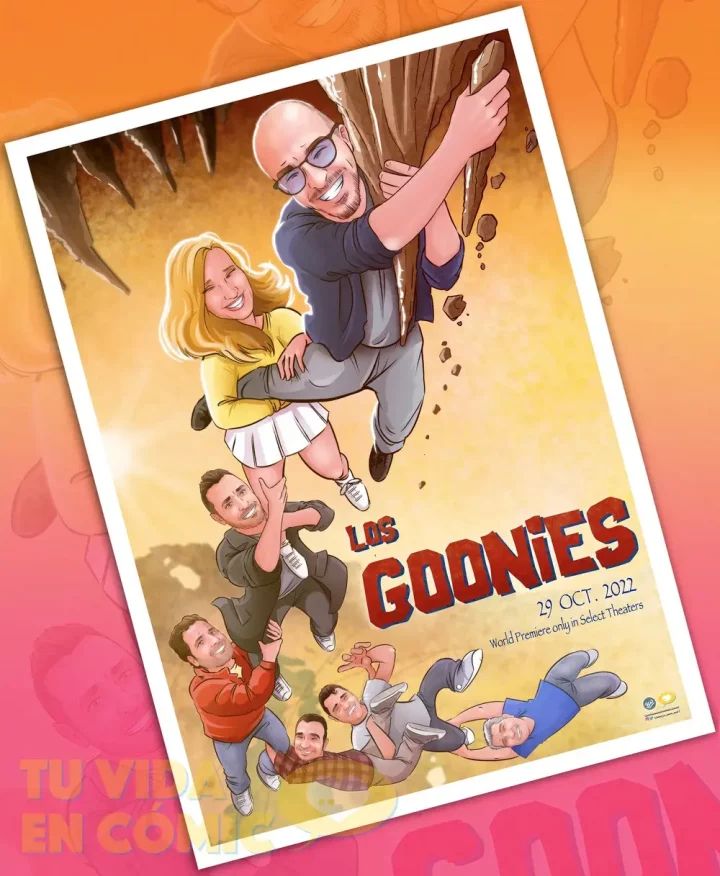 Regalo de Boda personalizado – Ilustración personalizada como los Goonies – Ilustración de amigos – regalo para mi novio – regalo original – tuvidaencomic.com 2 Regalo de Boda personalizado - Ilustración personalizada como los Goonies - Ilustración de amigos - regalo para mi novio - regalo original - tuvidaencomic.com 2