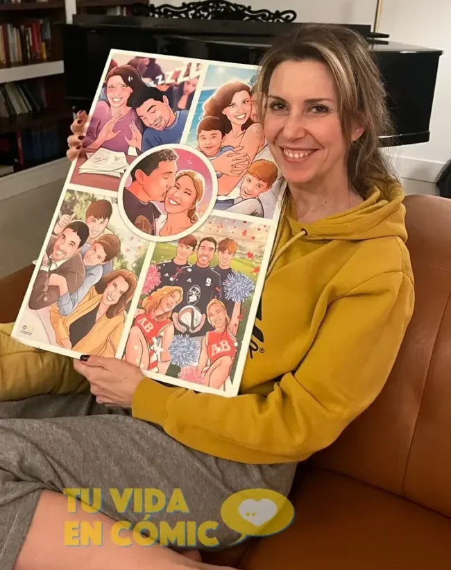 Regalo de aniversario único – Historia de amor ilustrada – Cómic personalizado – regalo de aniversario personalizado – cómic de nuestra vida – tuvidaencomic.com _ TESTIMONIO CLIENTES SATISFECHOS