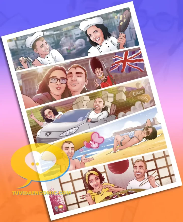 Lámina de Cómic Personalizado historia de amor pareja - Regalo de San Valentín - Cómic personalizado - arte - www.tuvidaencomic.com 8
