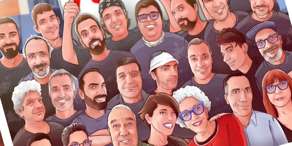 Regalo de empresa personalizado - regalos corporativos - caricatura de grupo - caricatura de departamento - regalo de jubilación y despedida - ilustración grupal - tuvidaencomic.com 6