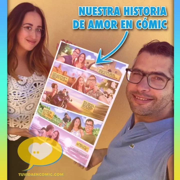 Nuestra historia de amor en cómic personalizado - Cómic personalizado - Cómic de vida juntos - Regalo de aniversario original - regalo de boda personalizado - tuvidaencomic.com - arte