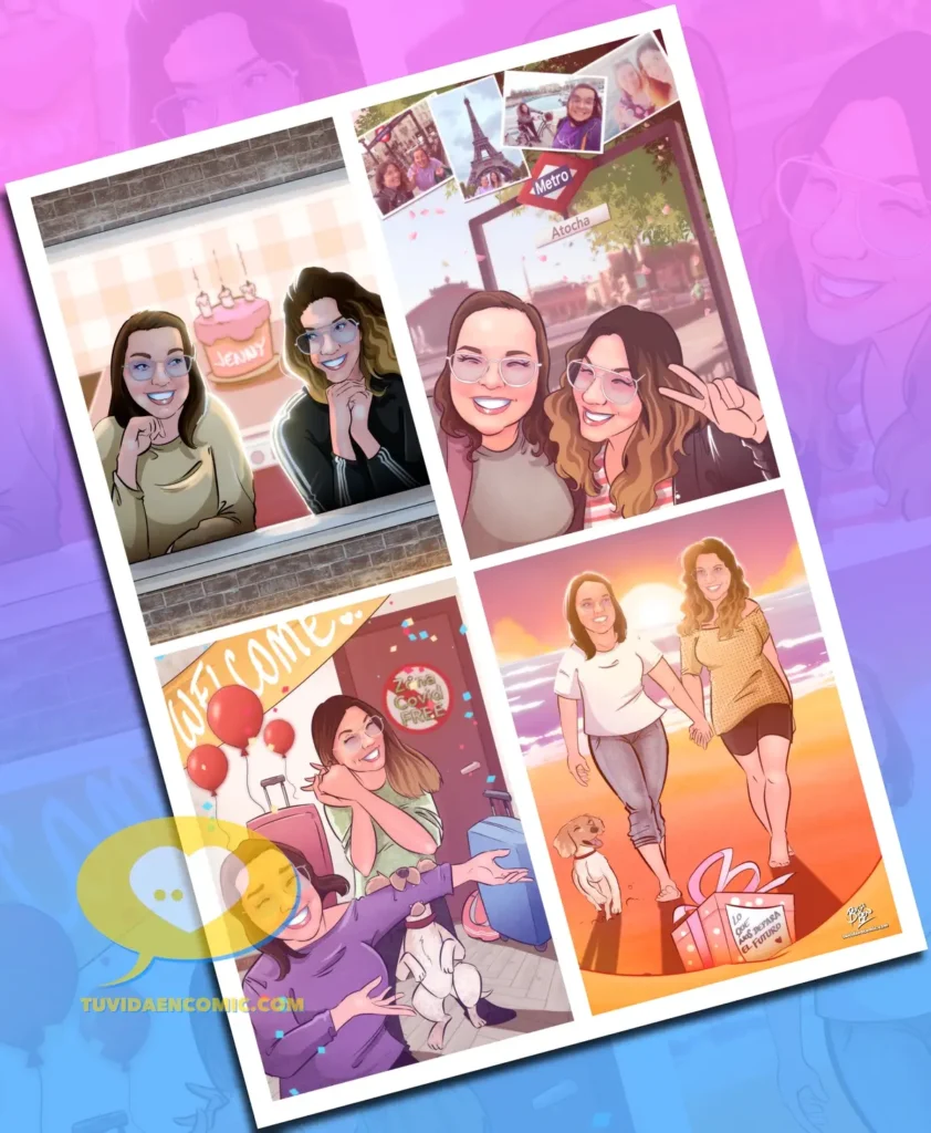 Nuestra historia de amor en cómic personalizado - Cómic personalizado - Cómic de vida juntos - Regalo de aniversario original - regalo de boda personalizado - tuvidaencomic.com 7