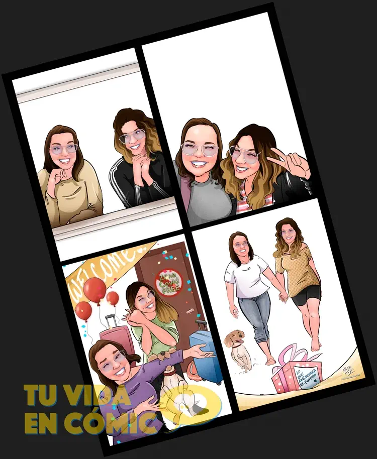 Nuestra historia de amor en cómic personalizado - Cómic personalizado - Cómic de vida juntos - Regalo de aniversario original - regalo de boda personalizado - tuvidaencomic.com - testimonio de clientes 5