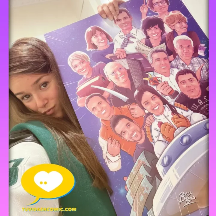 Regalo de empresa - Regalo de despedida a compañera de trabajo - regalos corporativos - caricatura de grupo - regalo original - www.tuvidaencomic.com - regalos frikis _1