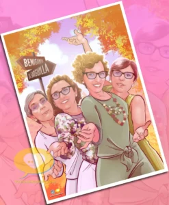 Regalo original - Illustración personalizada - Retrato personalizado - Ilustración de grupo - Tu Vida en Cómic - Regalo para mi madre - qué regalo le puedo hacer a mi mamá - 7