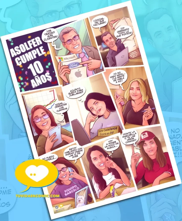 Regalo de empresa personalizado – Regalos corporativos – Regalos de empresa – cómic personalizado – Anécdotas de trabajo – Regalo de despedida – Regalos personalizados – Tu Vida en Cómic Regalo de empresa personalizado - Regalos corporativos - Regalos de empresa - cómic personalizado - Anécdotas de trabajo - Regalo de despedida - Regalos personalizados - Tu Vida en Cómic