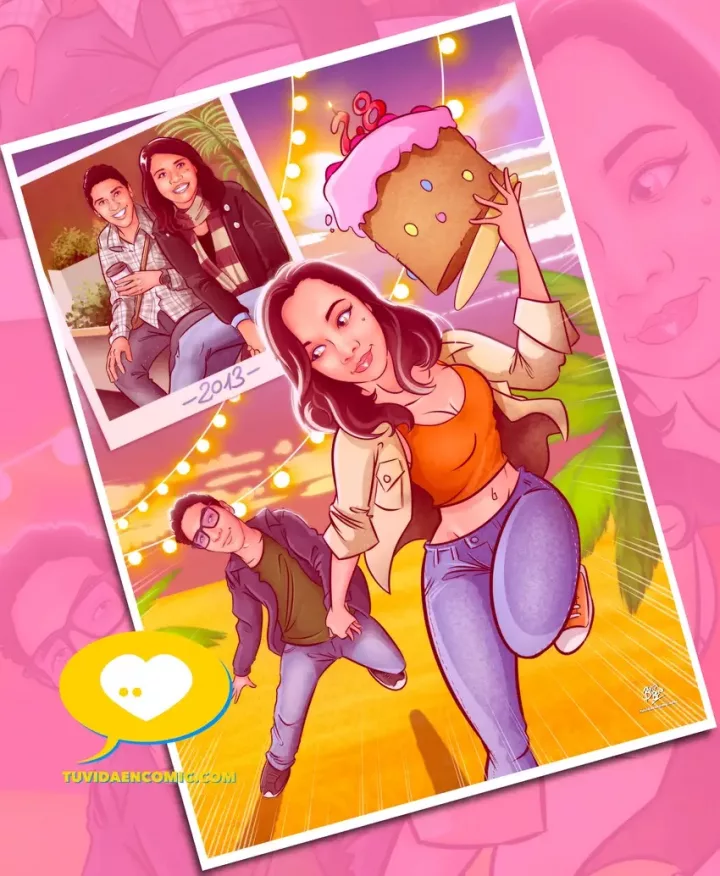 Ilustración personalizada - regalo a mejor amigo - regalo de cumpleaños - regalos para un hombre - qué regalar a un hombre - caricatura personalizada - tuvidaencomic.com - regalos personalizados 2