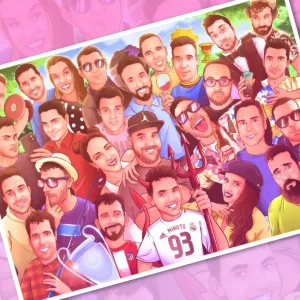 Regalo original - Regalo personalizado - Qué regalar a un amigo - Caricatura personalizada - Caricatura de grupo - Ilustración personalizada - Tu Vida en Cómic - Regalo para amigo - Regalo para las amigas