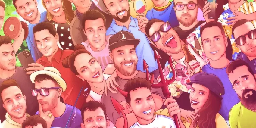 Regalo original - Regalo personalizado - Qué regalar a un amigo - Caricatura personalizada - Caricatura de grupo - Ilustración personalizada - Tu Vida en Cómic - Regalo para amigo - Regalo para las amigas