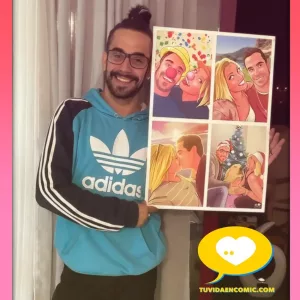Tu Vida en Cómic - Regalos Aniversario - Ilustraciones personalizadas - regalo de aniversario romántico - historia de amor en cómic personalizado - regalo para mi novio - Cliente feliz
