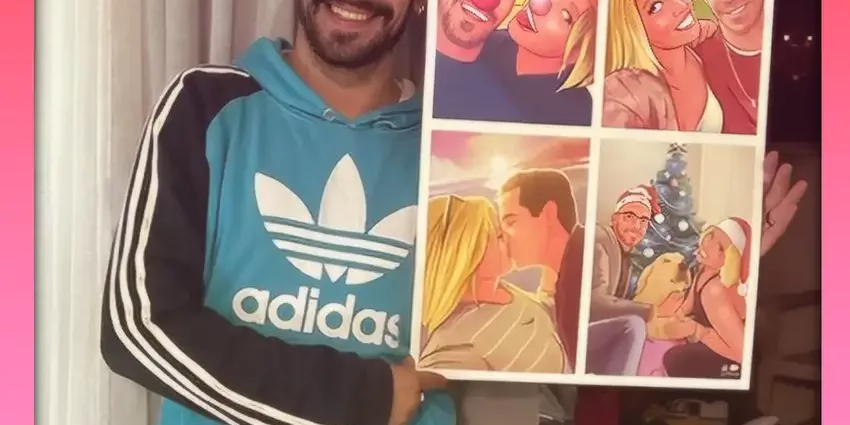 Tu Vida en Cómic - Regalos Aniversario - Ilustraciones personalizadas - regalo de aniversario romántico - historia de amor en cómic personalizado - regalo para mi novio - Cliente feliz