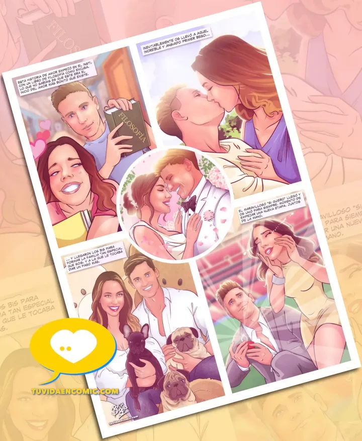 Cómic personalizado Marcos Llorente Atletico de Madrid Ilustraciones personalizadas Regalo original Regalo personalizado Regalo de boda que regalar en las bodas Tu Vida en Cómic Banner 6