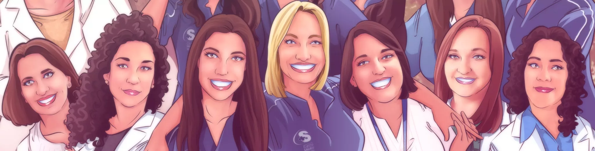 regalo para despedida de compañera de trabajo - regalo de despedida para una amiga - ilustraciones personalizadas - caricatura de grupo - regalo de despedida - tu vida en cómic Banner 3