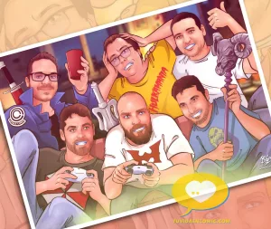 Ilustración personalizada grupal - caricatura de grupo - regalo para mis amigos - regalo para amigo - regalo para mejor amigo - tuvidaencomic.com
