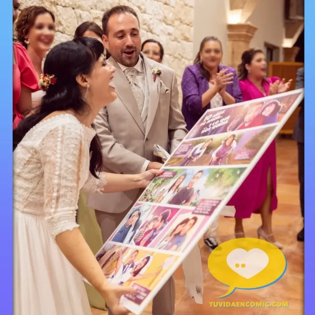 No busques más qué regalar en una boda. Su Historia de Amor en un cómic personalizado. El regalo de boda perfecto. Qué regalar en las bodas. Cómic de mi vida. Tu Vida en Cómic