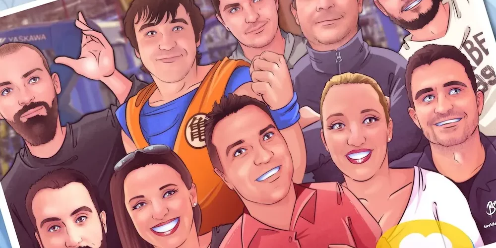 regalo de despedida para compañero que se va de la empresa. Caricatura de grupo. Regalo de jubilación – www.tuvidaencomic.com – Ilustración personalizada – Tu Vida en Cómic regalo de despedida para compañero que se va de la empresa. Caricatura de grupo. Regalo de jubilación - www.tuvidaencomic.com - Ilustración personalizada - Tu Vida en Cómic