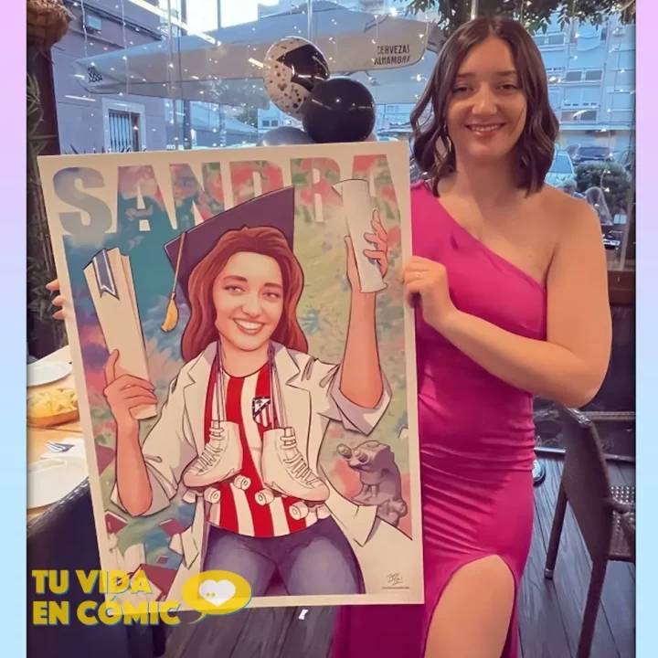 El mejor regalo de graduación - Ilustración personalizada - caricatura personalizada - regalo original - regalo personalizado - Tu Vida en Cómic 5