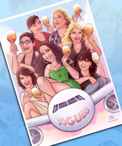 Un regalo para mis mejores amigas - Ilustración personalizada - caricatura personalizada - caricatura de grupo - Tu Vida en Cómic - Regalo para mejor amiga 1