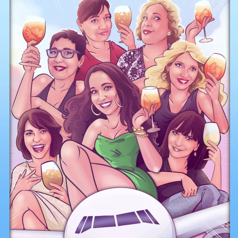 Un regalo para mis mejores amigas - Ilustración personalizada - caricatura personalizada - caricatura de grupo - Tu Vida en Cómic - Regalo para mejor amiga 2