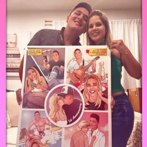 Regalo de aniversario - Regalo para mi novio - Regalo para mi marido - regalo romántico personalizado - Tu Vida en Cómic - Historia de amor en cómic Testimonio