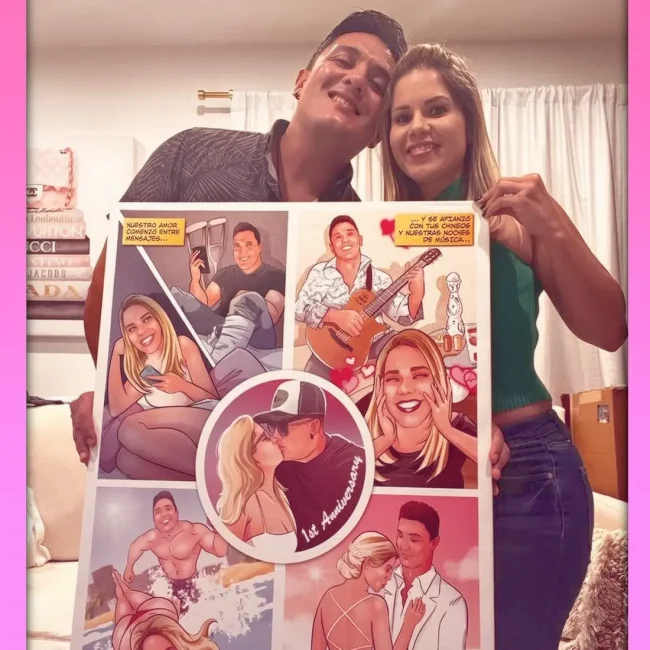 Regalo de aniversario - Regalo para mi novio - Regalo para mi marido - regalo romántico personalizado - Tu Vida en Cómic - Historia de amor en cómic Testimonio