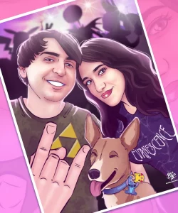 Regalo de boda para mis amigos - Ilustración personalizada - caricatura - Tu Vida en Cómic - qué regalar de boda