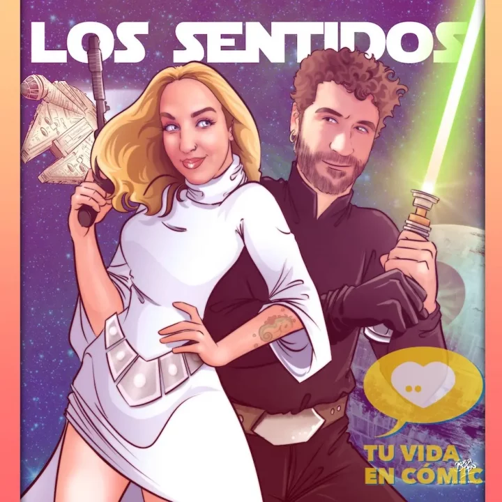 El perfecto regalo para mi novio – el perfecto regalo para mi novia - una ilustración personalizada inspirada en una galaxia muy, muy lejana - tu vida en cómic - caricaturista valencia - star wars