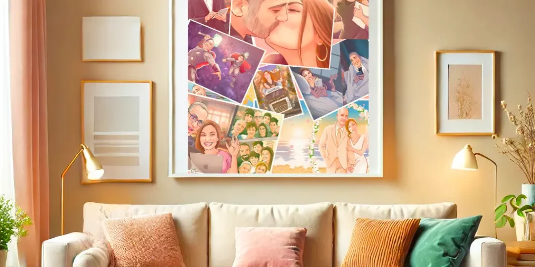 El perfecto Regalo de Boda Personalizado Una Lámina con Viñetas que Cuenta su Historia de Amor en cómic personalizado - Tu Vida en Cómic - Regalo de boda original y personalizado