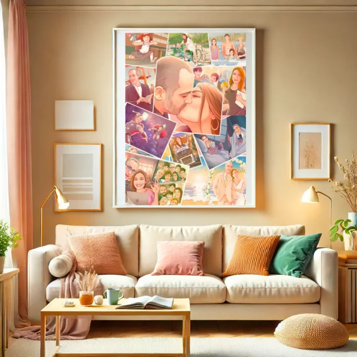 El perfecto Regalo de Boda Personalizado Una Lámina con Viñetas que Cuenta su Historia de Amor en cómic personalizado - Tu Vida en Cómic - Regalo de boda original y personalizado