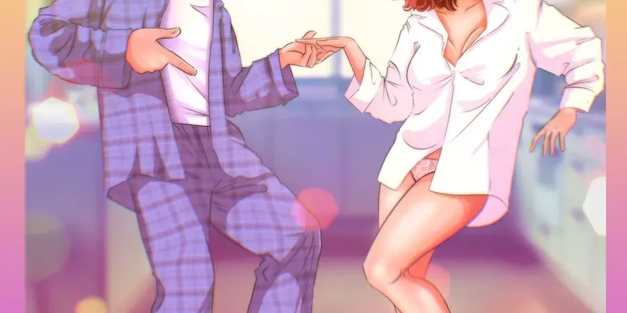 Ilustración personalizada de una pareja bailando en la cocina, enmarcada y decorando una cocina moderna. Un regalo romántico y original para parejas - ilustraciones personalizadas parejas