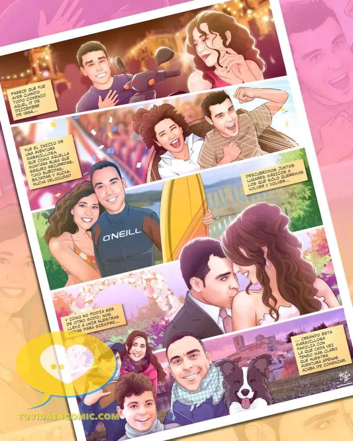 Un Cómic Personalizado para Celebrar 30 Años de Amor - regalo de aniversario para mi mujer - regalo de aniversario para mi marido - historieta de amor - Tu Vida en Cómic