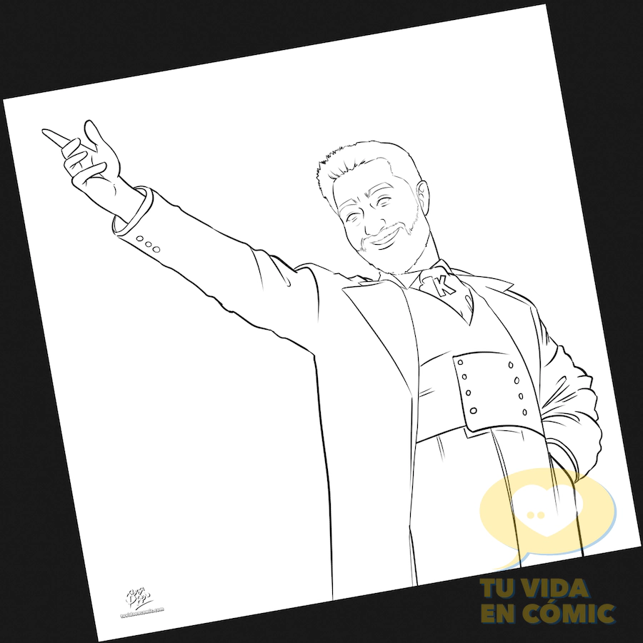 Proceso de dibujo: fase de entintado lineart
