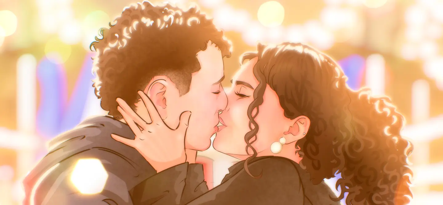 Regalo de pareja único: ilustración personalizada para aniversario, San Valentín o Navidad.