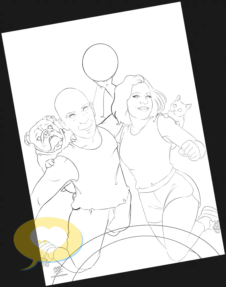 Proceso de dibujo: intentado lineart