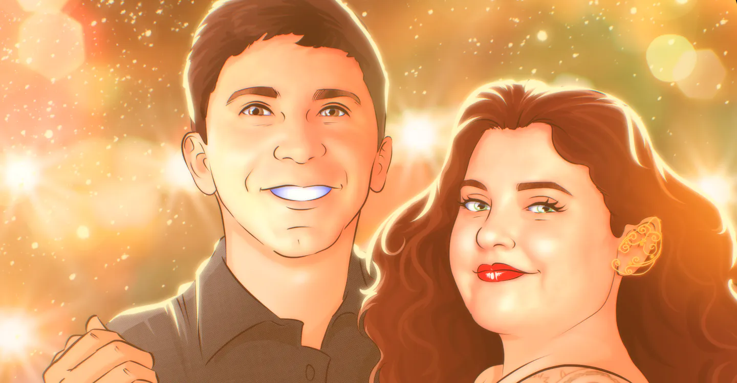 Detalle de la ilustración. Primer plano de las caras.