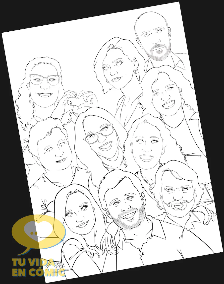 Proceso de dibujo: fase de entintado lineart